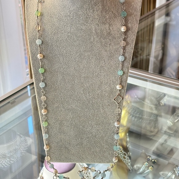 David Yurman Multi-Stone Venetian Quatrefoil Necklace 40" - Picture 8 of 10